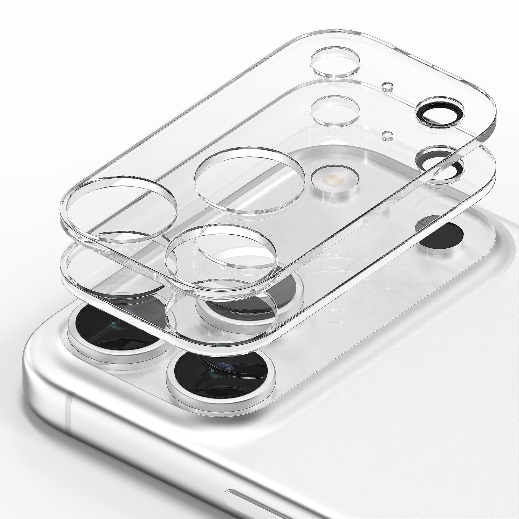 빛번짐방지 카메라 렌즈 프레임 강화유리 풀커버 필름 아이폰17 프로, 2매입