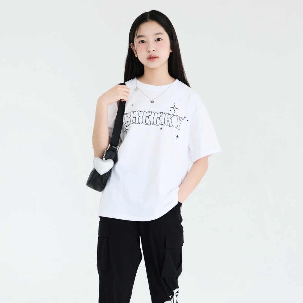 더데이걸 목걸이 박시 티셔츠 TGRA24412 이미지 6