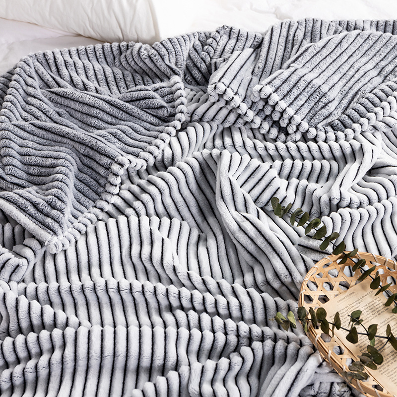 극세사 담요 비행기 차량용 무릎담요 여름 겨울 캠핑 차박 쇼파 이불 블랙, 150x200cm