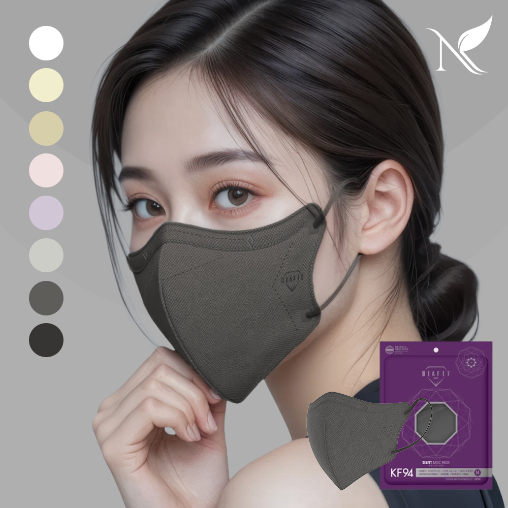 다이아핏 KF94 마스크 개별포장 25매입 L(대형), 다크그레이, 25개