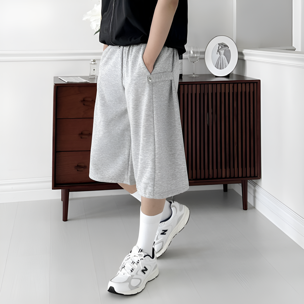 통넓은바지 남자 남성 7부 반바지 와이드 버뮤다 벌룬 팬츠 - 상품 이미지