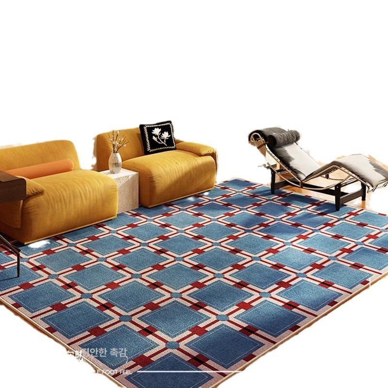 디자인 러그 침대 단모 빈티지 침실 카페트 워셔블 거실 식탁 난주 징모 40x60CM 벨벳 도트 플라스틱 바닥