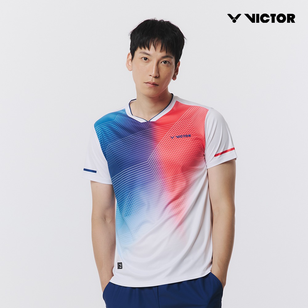 빅터 배드민턴복 배드민턴의류 반팔 경기복 티셔츠 VT25CGW026M - 메인 이미지