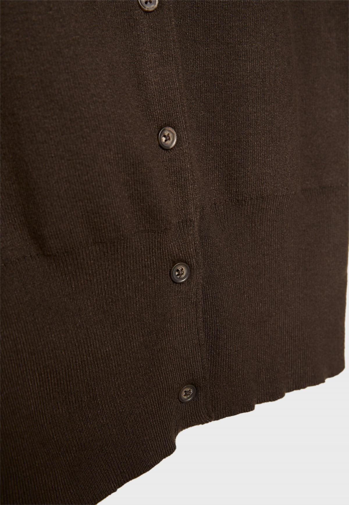 스트라디바리우스 클래식 니트 버튼업 라운드넥 베스트 8534/650 BROWN - 상세 이미지 2
