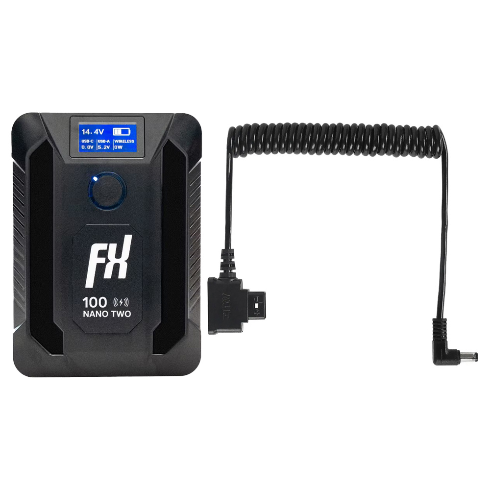 FXLION 나노 투 와이어리스 V마운트 배터리 100Wh + D-tap to DC 파워 케이블 세트 - 상품 이미지