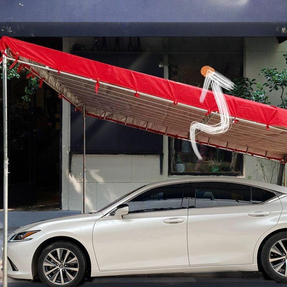 대형 캐노피 경사 농막 차양막 세트 경사형 프레임 천막 창고 3mx3m 3mx3m 쉘터+지붕천 4개 기둥