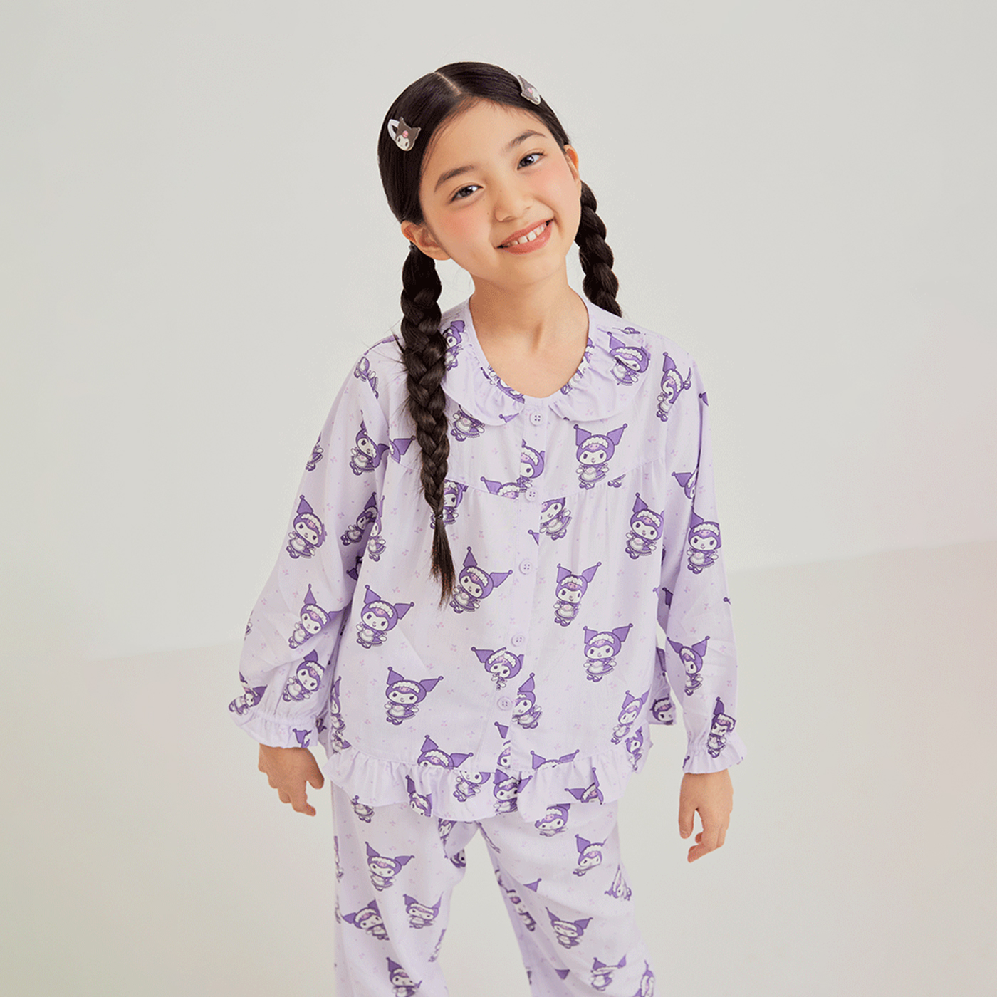 [당일출고][산리오캐릭터즈] 스파오키즈 프릴 긴팔 파자마 잠옷 SPPPF49KU3