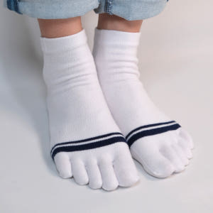 남자 면 단목 발가락양말 5켤레 심플 화이트 네이비 포인트 기능성 양말 솔직 후기 | 실사용자 리뷰 분석 - 상품 이미지 2