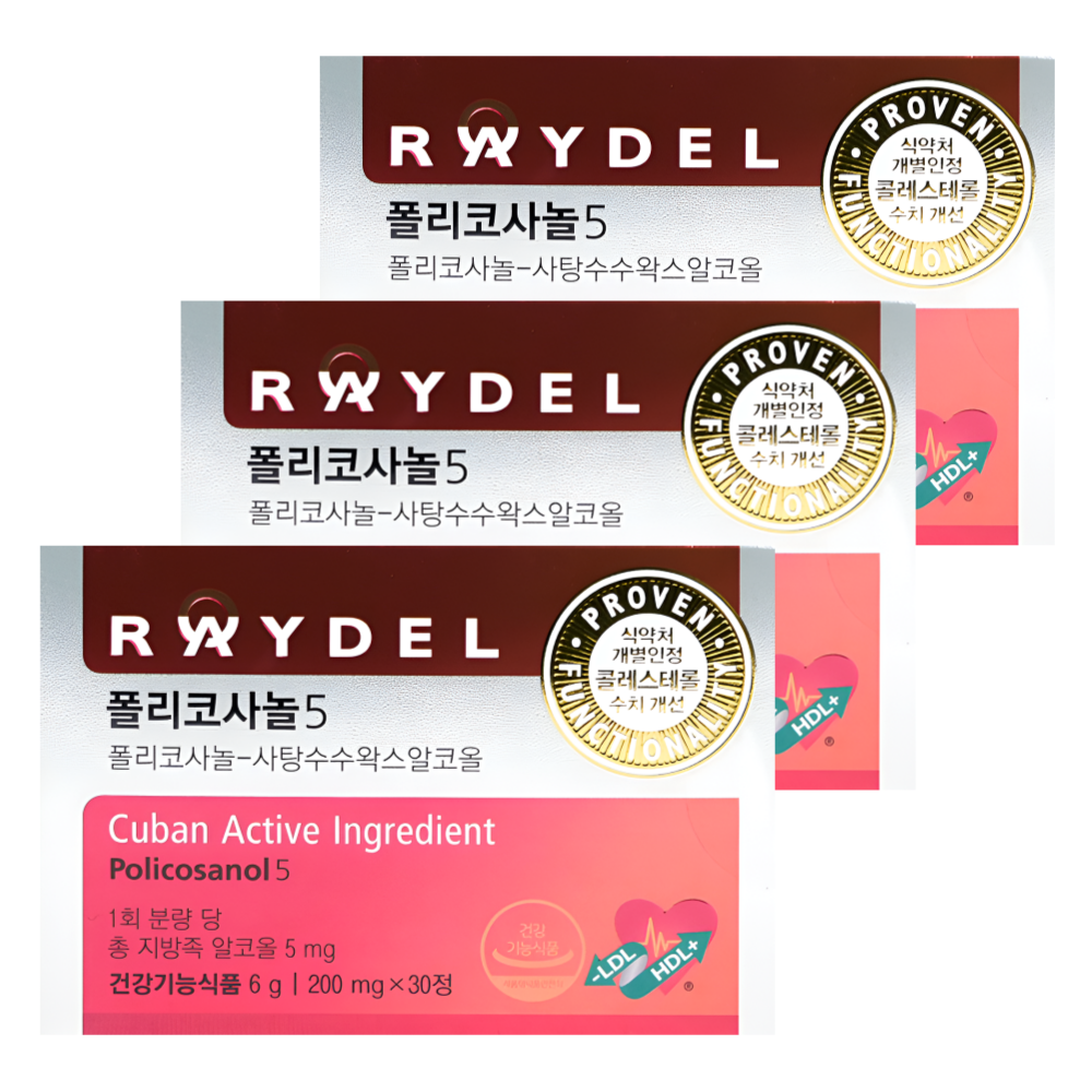 레이델 폴리코사놀5 HDL LDL 케어 30정X3박스