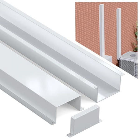 [해외]Pearwow 금속 라인 세트 커버 키트, 15.2 x 10.2cm(6 4인치) AC 커버, 미니 스플릿, 중앙 에어컨 및 히트 펌프용, 범용 핏 스플릿 튼튼한 총 길이 1