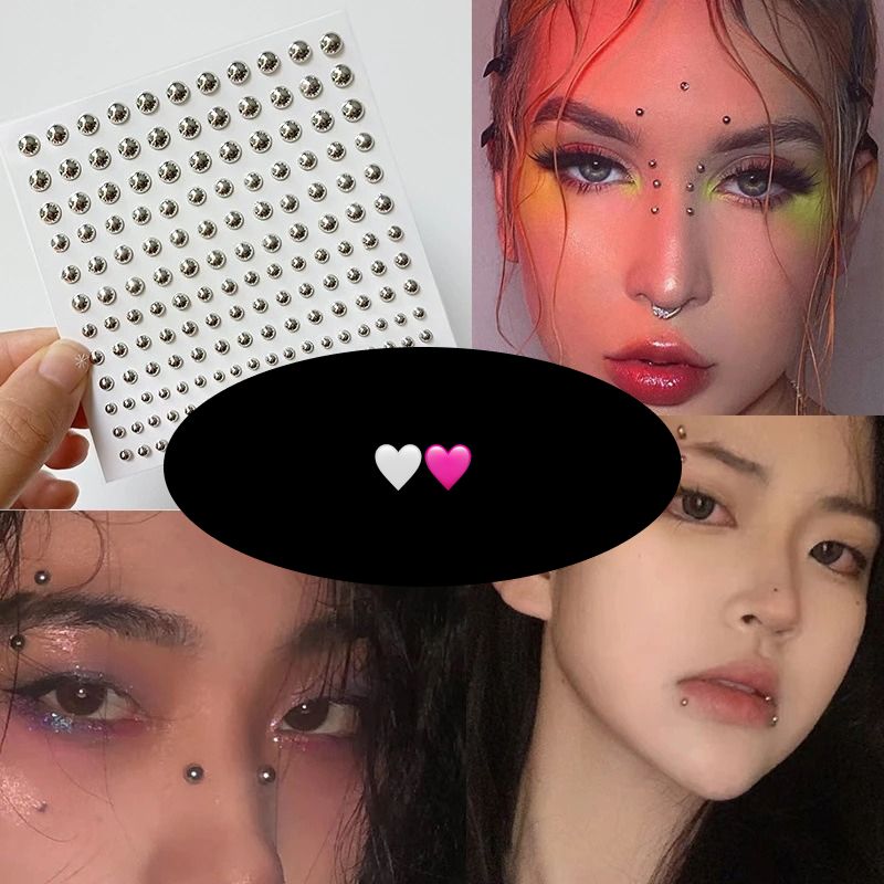 페이크 피어싱스티커 귀찌 배꼽 피어싱 가짜 붙이는 귀꾸 코꾸 코찌 귀테리어 귀 꾸미기 - 상세 이미지 4