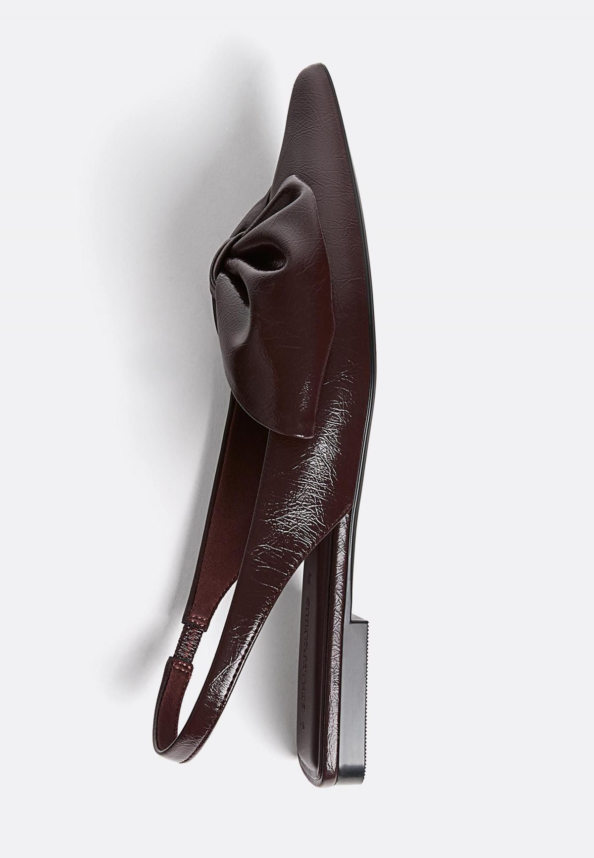 스트라디바리우스 모던 리본 슬링백 플랫슈즈 9604/670 BURGUNDY - 상세 이미지 4