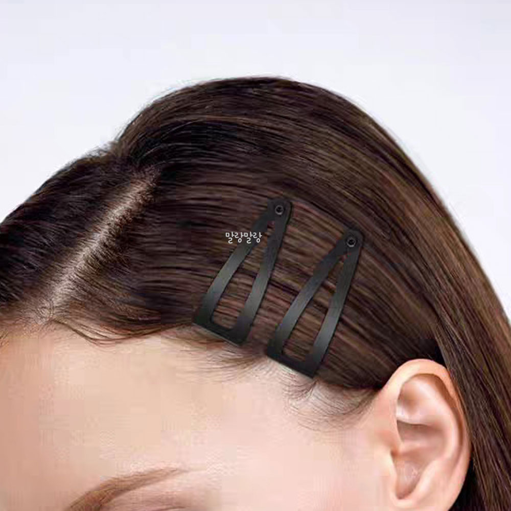 블랙 빗핀 세트 잔머리 정리 똑딱삔 헤어고정핀 - 상세 이미지 2
