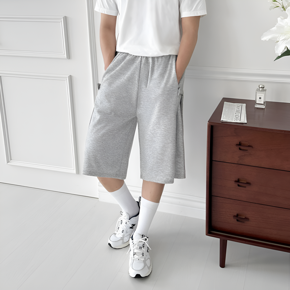 통넓은바지 남자 남성 7부 반바지 와이드 버뮤다 벌룬 팬츠 - 상세 이미지 3