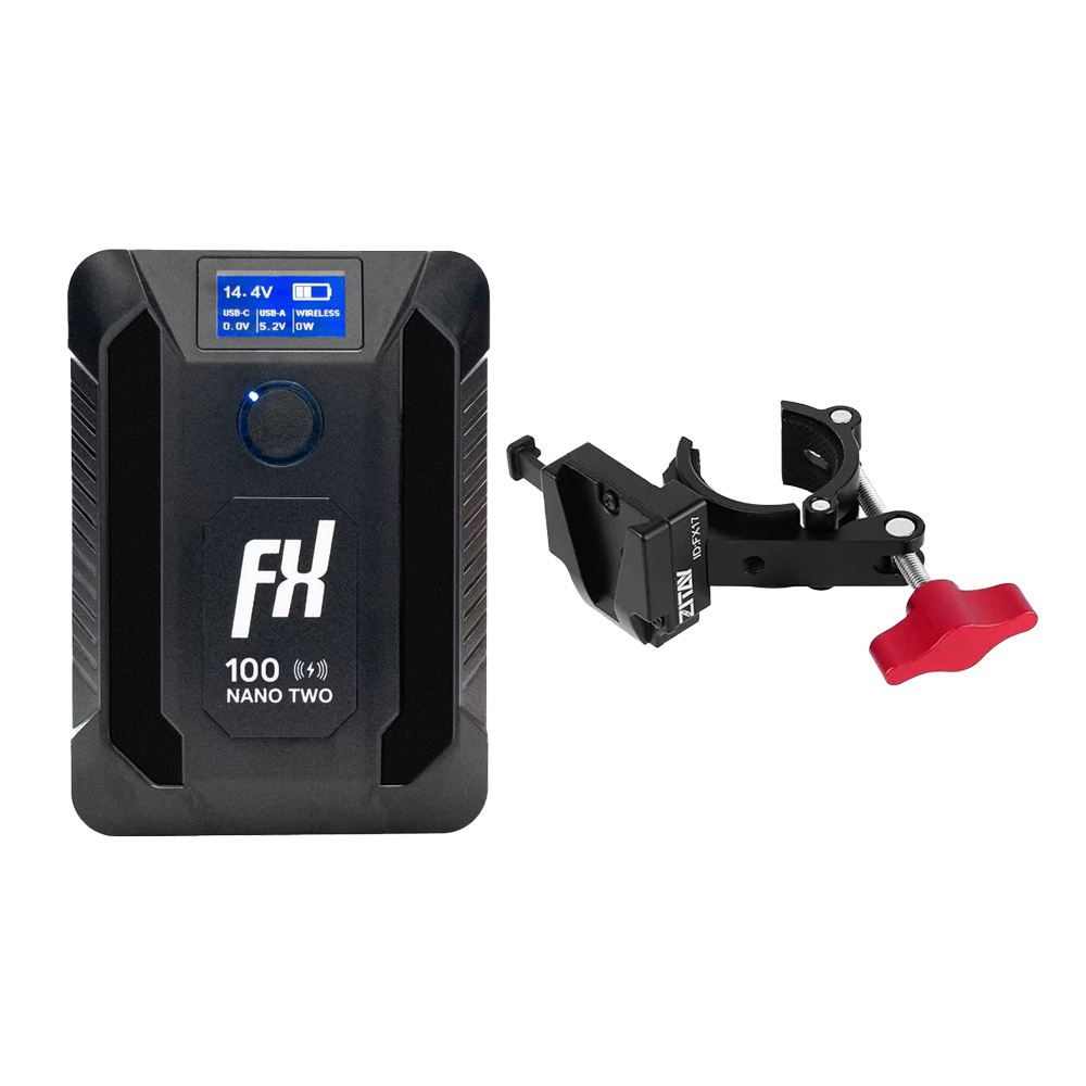 FXLION 나노 투 와이어리스 V마운트 배터리 100Wh + V-Lock 클램프 세트 - 상품 이미지