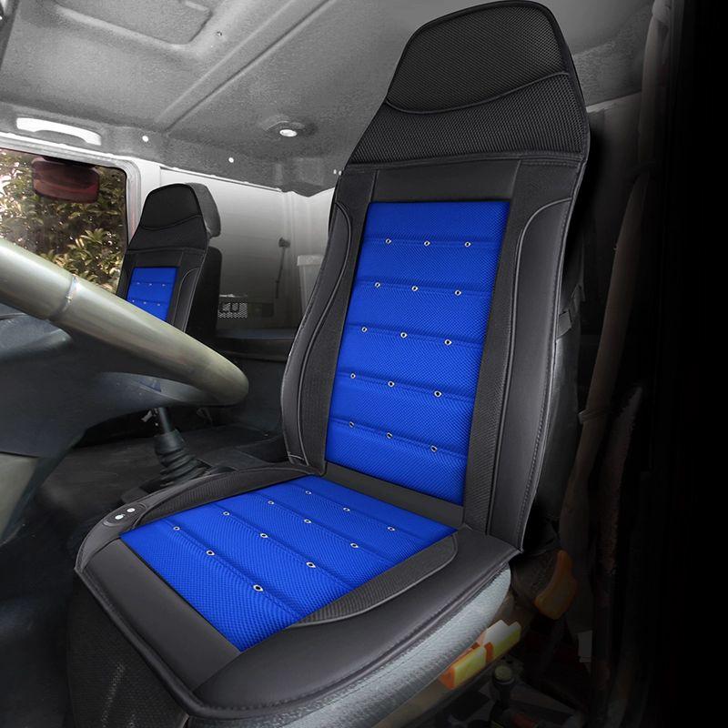트럭 통풍시트 화물차 여름 쿠션 방석 쿨링 버스 24V 24V 블루 단좌 대풍기 1 초대형+4