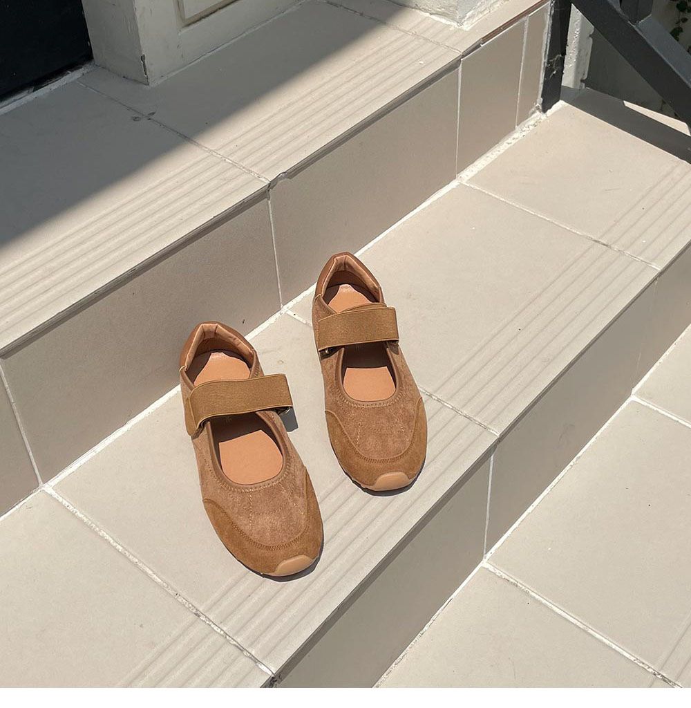 올리나 메리제인 플랫슈즈 여성 벨크로 스트랩 데일리 컴포트화