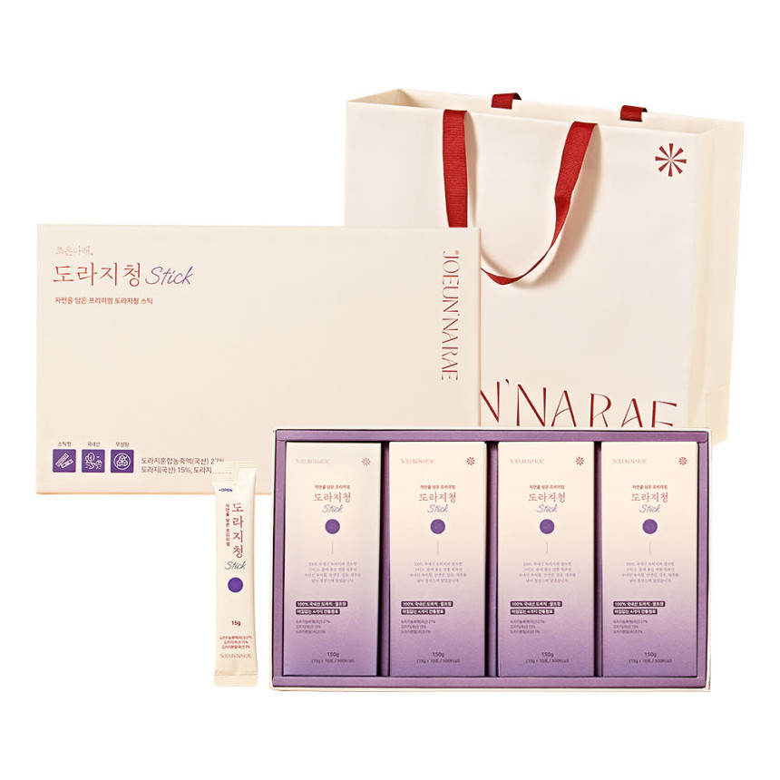 조은나래 국산 도라지청 스틱 약도라지청 600g(10포 X 4BOX) 40포, 1개 사진 4
