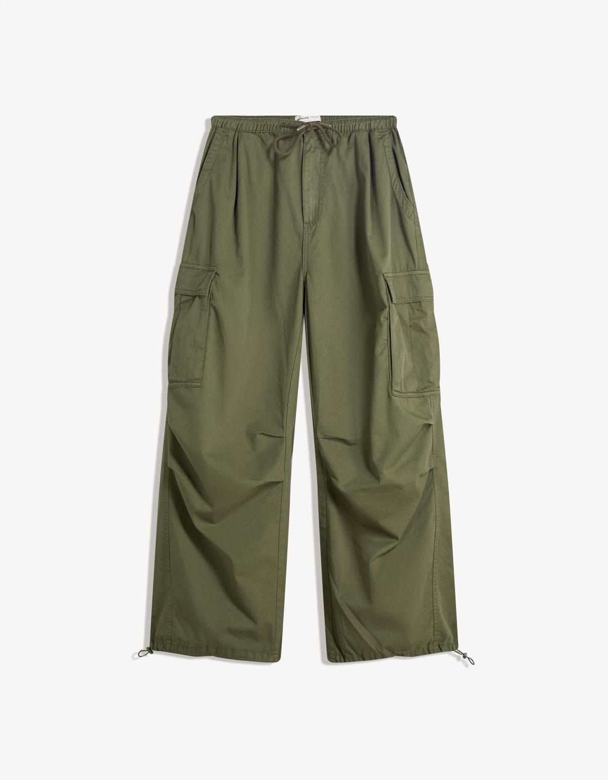버쉬카 테크니컬 카고 와이드 패러슈트 팬츠 5086/335 KHAKI - 메인 이미지