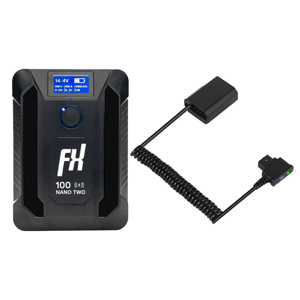 FXLION 나노 투 와이어리스 V마운트 배터리 100Wh + 소니 FZ100 더미 배터리 D-tap 타입 세트 - 상품 이미지