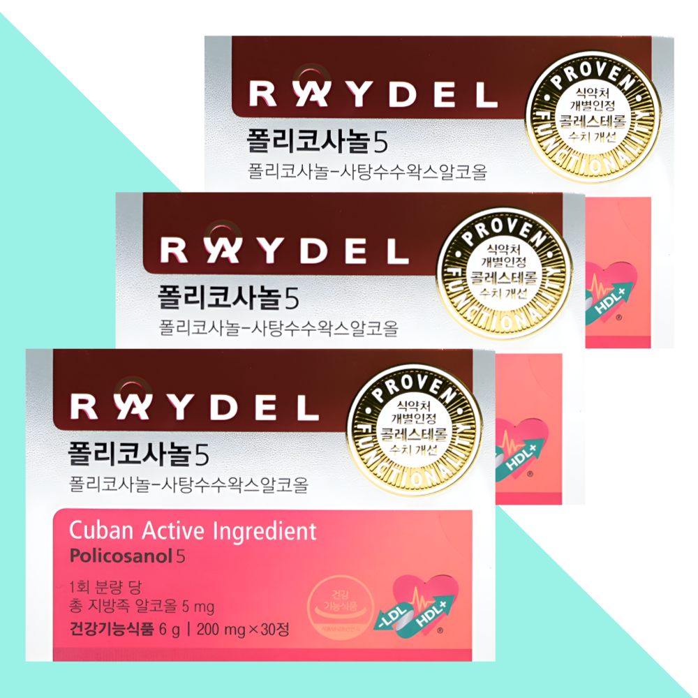 레이델 폴리코사놀 5 HDL LDL케어 30정X3개