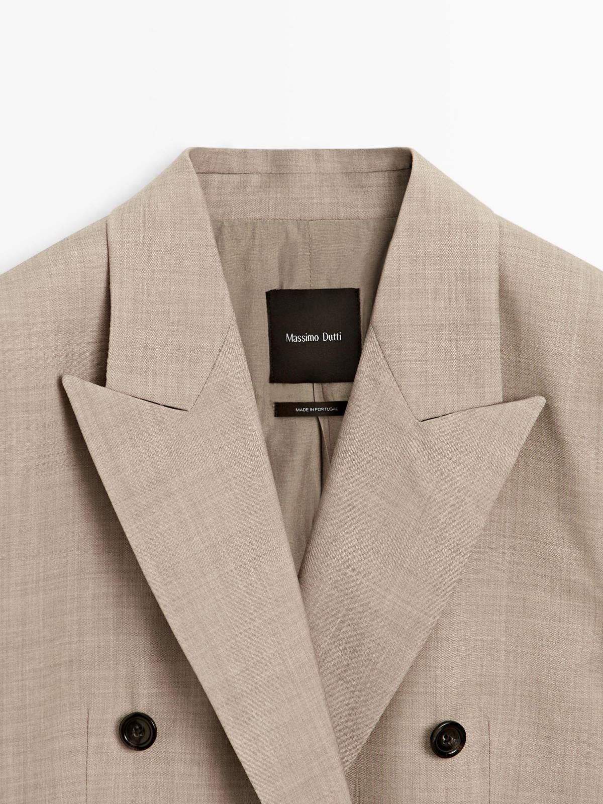 마시모두띠 프리미엄 울 더블브레스트 블레이저 6032/681 BEIGE - 상세 이미지 2