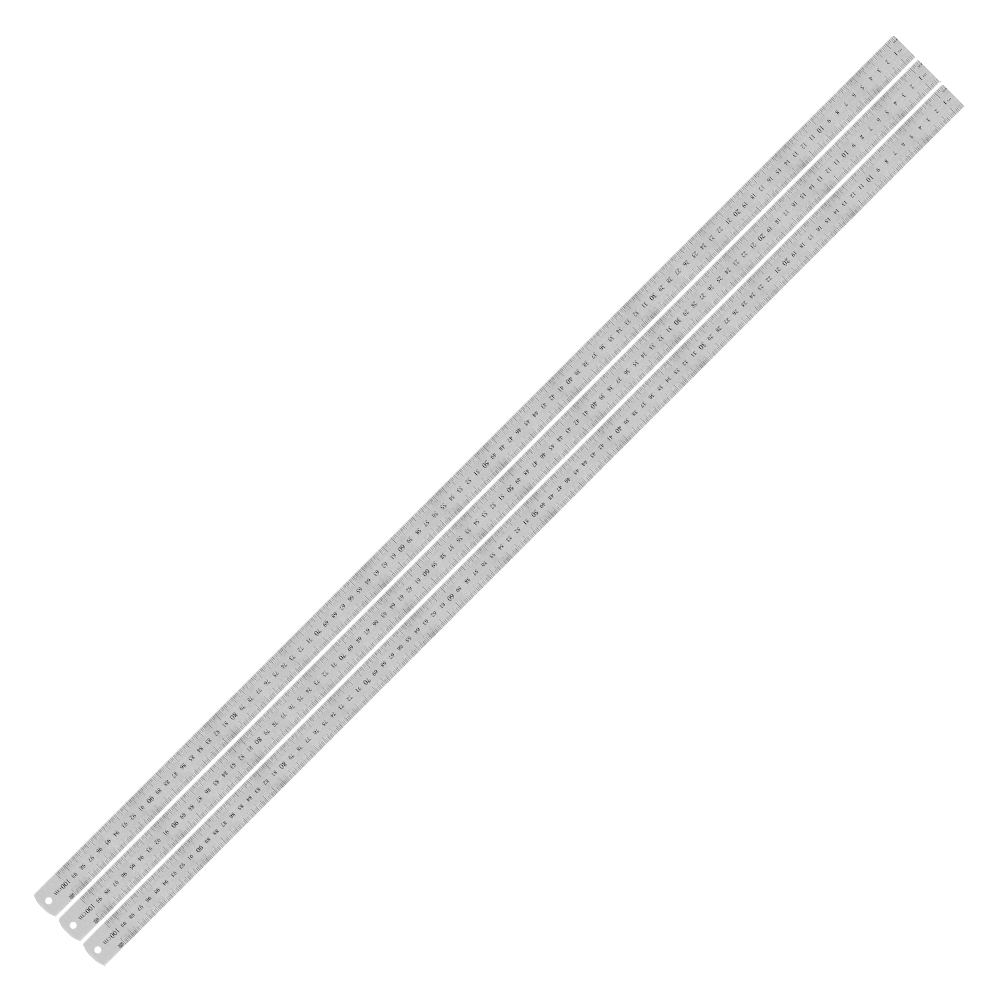 양면 (스틸자 A타입 100cm 두께 1mm 3개) 1000mm 1m   쇠자 스틸 직자 스텐 자  철자 스텐인레스 - 상품 이미지