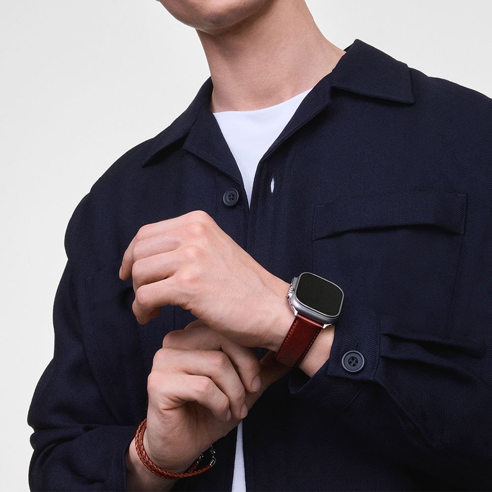 다니엘 웰링턴 SMARTWATCH LEATHER STRAP 애플워치 울트라 버클 가죽밴드 - 상세 이미지 2