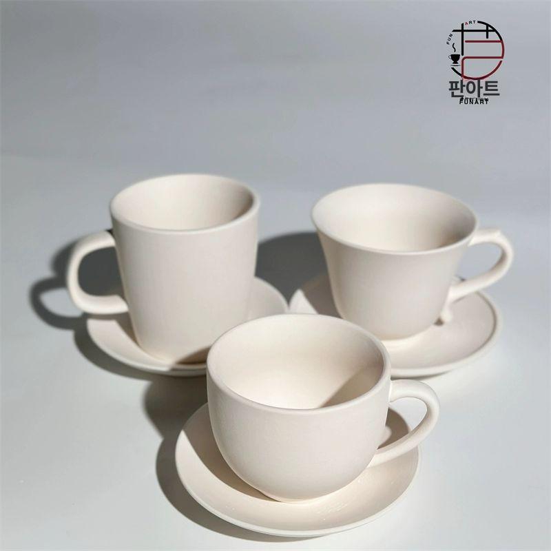 도자기몰드 공방 세라믹 몰딩 그라우팅 수제 도예 그릇 심플 커피색 컵 소품 세트 160ml 단일 세트 - 상세 이미지 5