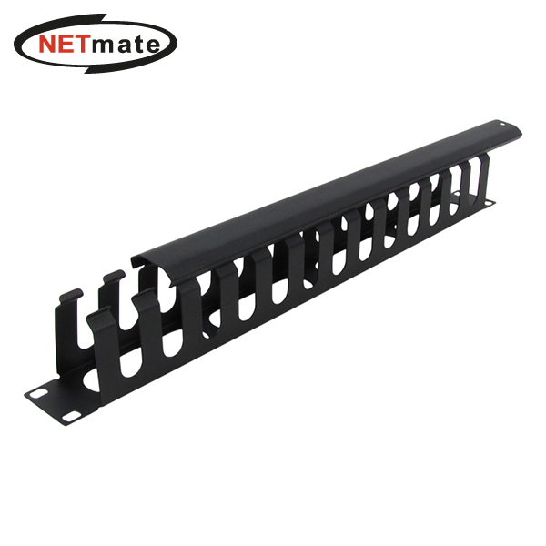 강원전자 넷메이트 허브랙/서버랙 케이블 매니지먼트 판넬(1U/블랙) CYCM-1USS