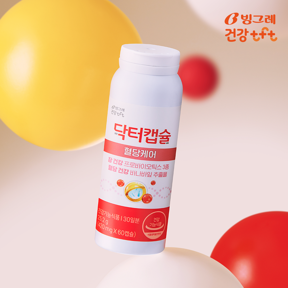 빙그레 닥터캡슐 혈당케어 프로바이오틱스 마이크로캡슐 유산균 60캡슐, 1개 이미지 4