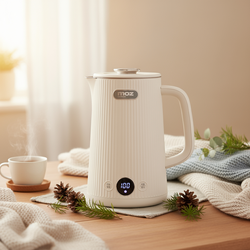 [도착보장/슈팅배송] 모즈스웨덴 온도조절 전기포트 무선 보온 스텐 1.7리터 화이트