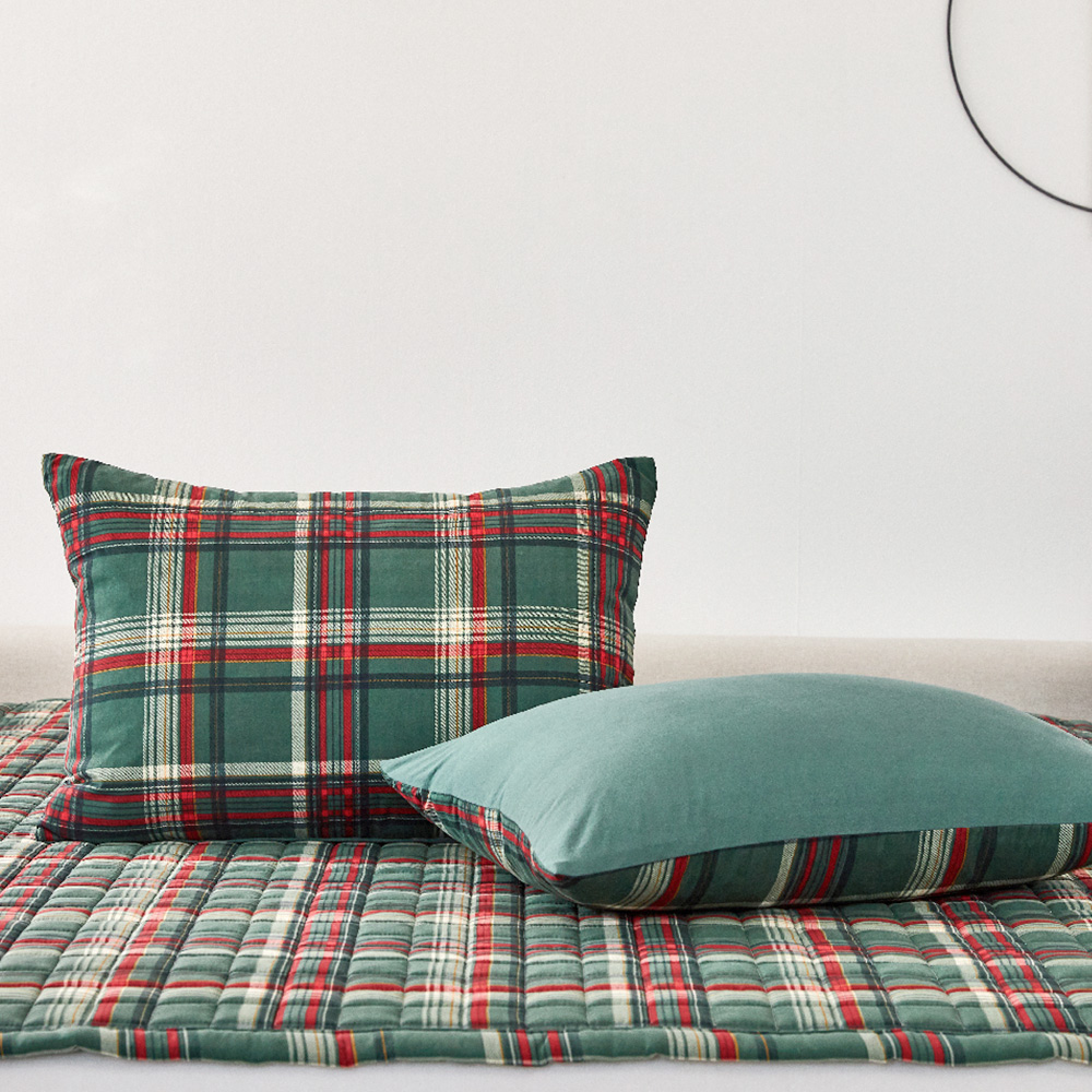 체크 먼지없는 기숙사이불 슈퍼싱글 사계절 기숙사 이불세트 SS