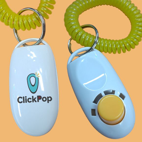 강아지 주문제작 로고인쇄 클리커 클릭커 딸깍이 버튼 장난감 간식 벨 Clicker 교육 - 상품 이미지