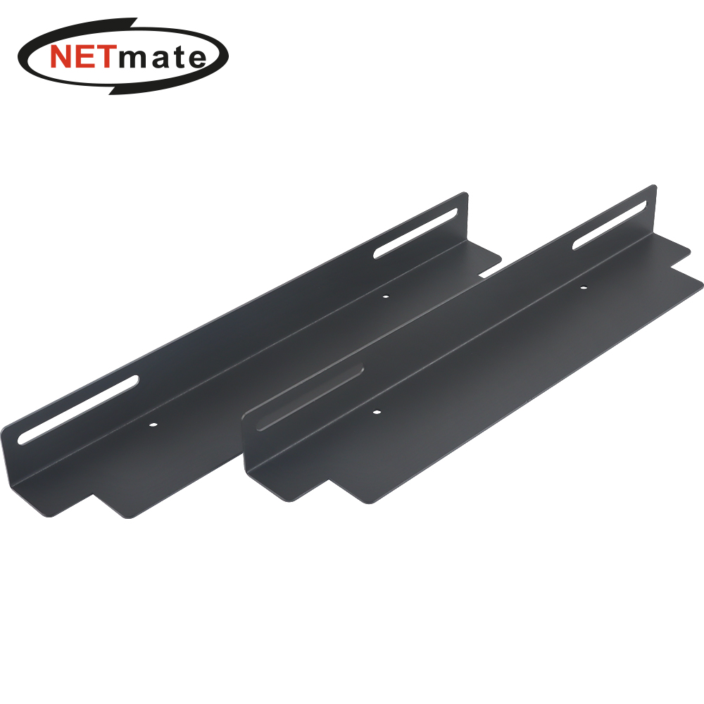 강원전자 넷메이트 허브랙 가이드 앵글(블랙, 좌/우 한세트) NM-HGAB