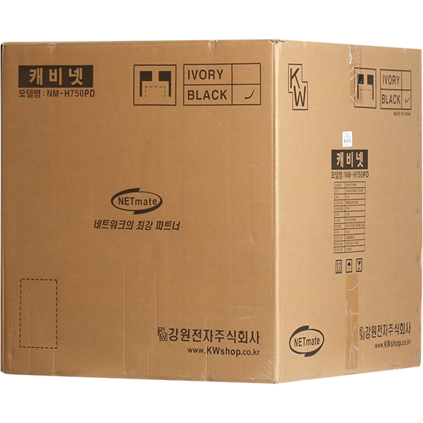 강원전자 넷메이트 타공문 허브랙(블랙) NM-H750PD(BLACK) - 상세 이미지 3