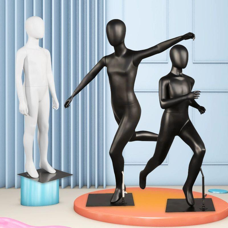 런닝 마네킹 아동복 소품 스포츠웨어 의류 옷가게 JR-40 배손 무광블랙 - 상세 이미지 2