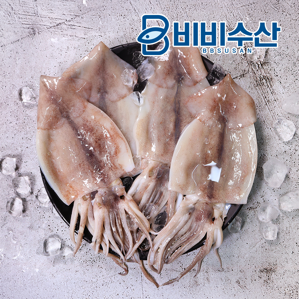 비비수산 국내산 동해안 손질오징어 2~3미(500g) - 상품 이미지