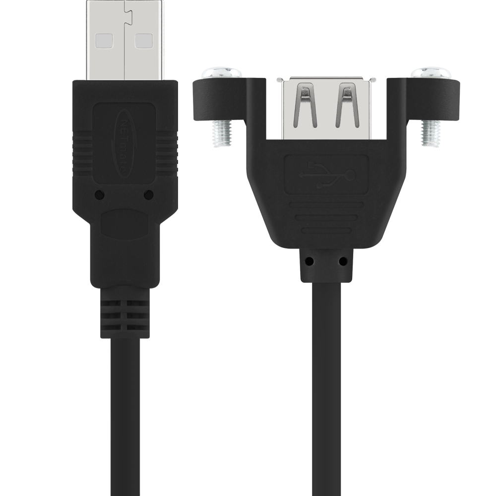 강원전자 넷메이트 USB2.0 판넬형 연장 케이블 3m (블랙) NMC-UF230SB - 상세 이미지 3