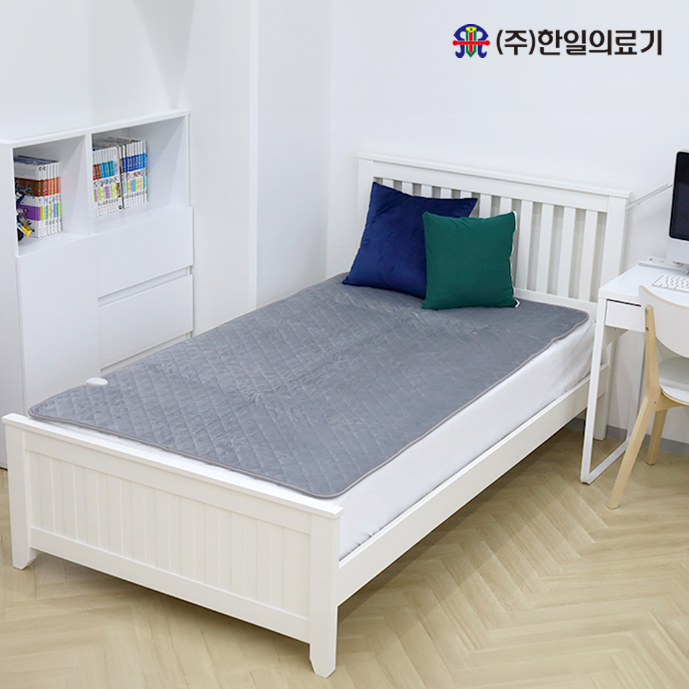 한일의료기 탄소 매트 전기요 1인용 캠핑 극세사 그레이 싱글