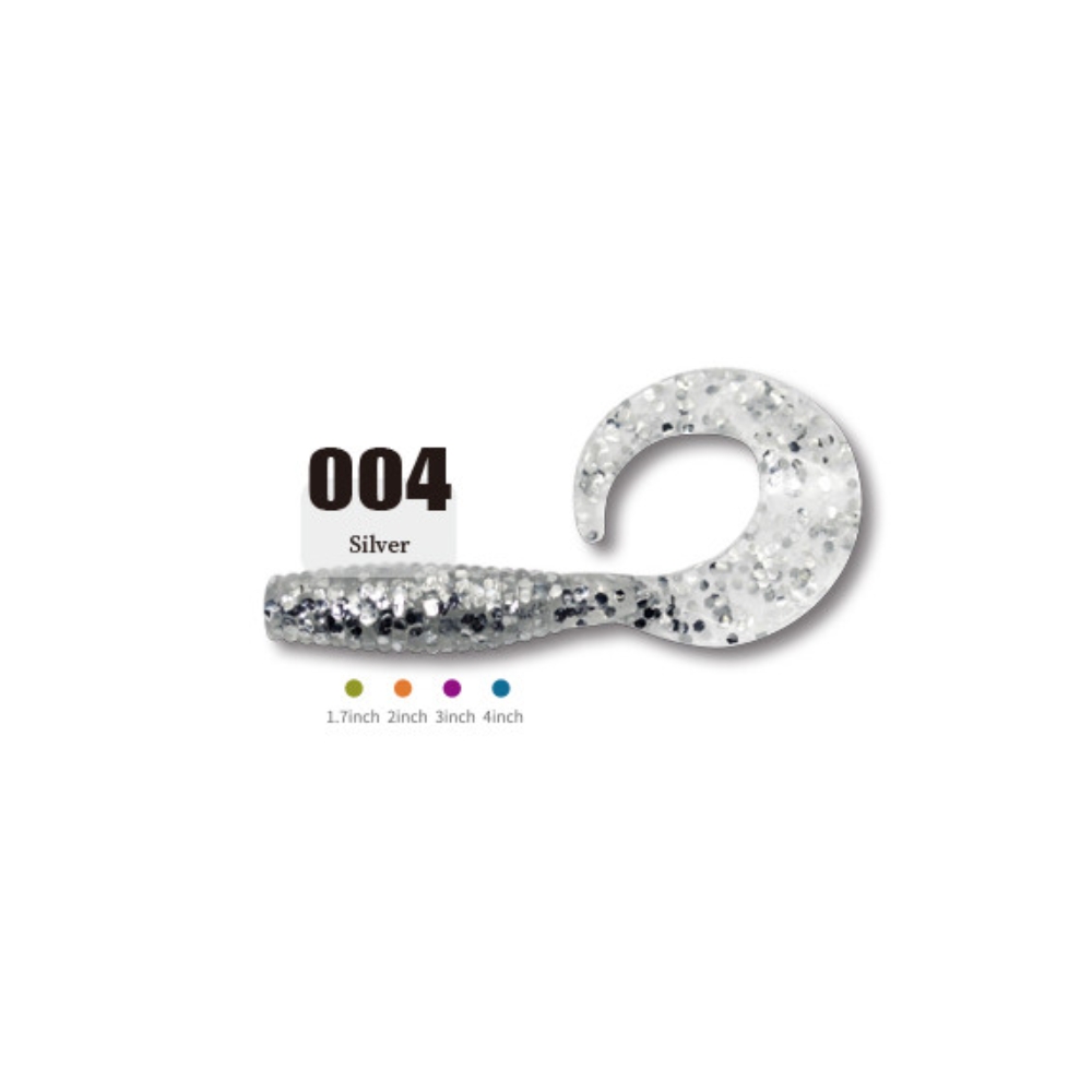 캣츠크로우 씨그럽 우럭웜 광어캐스팅 배스웜 004 실버, 10cm(4인치) - 상세 이미지 2