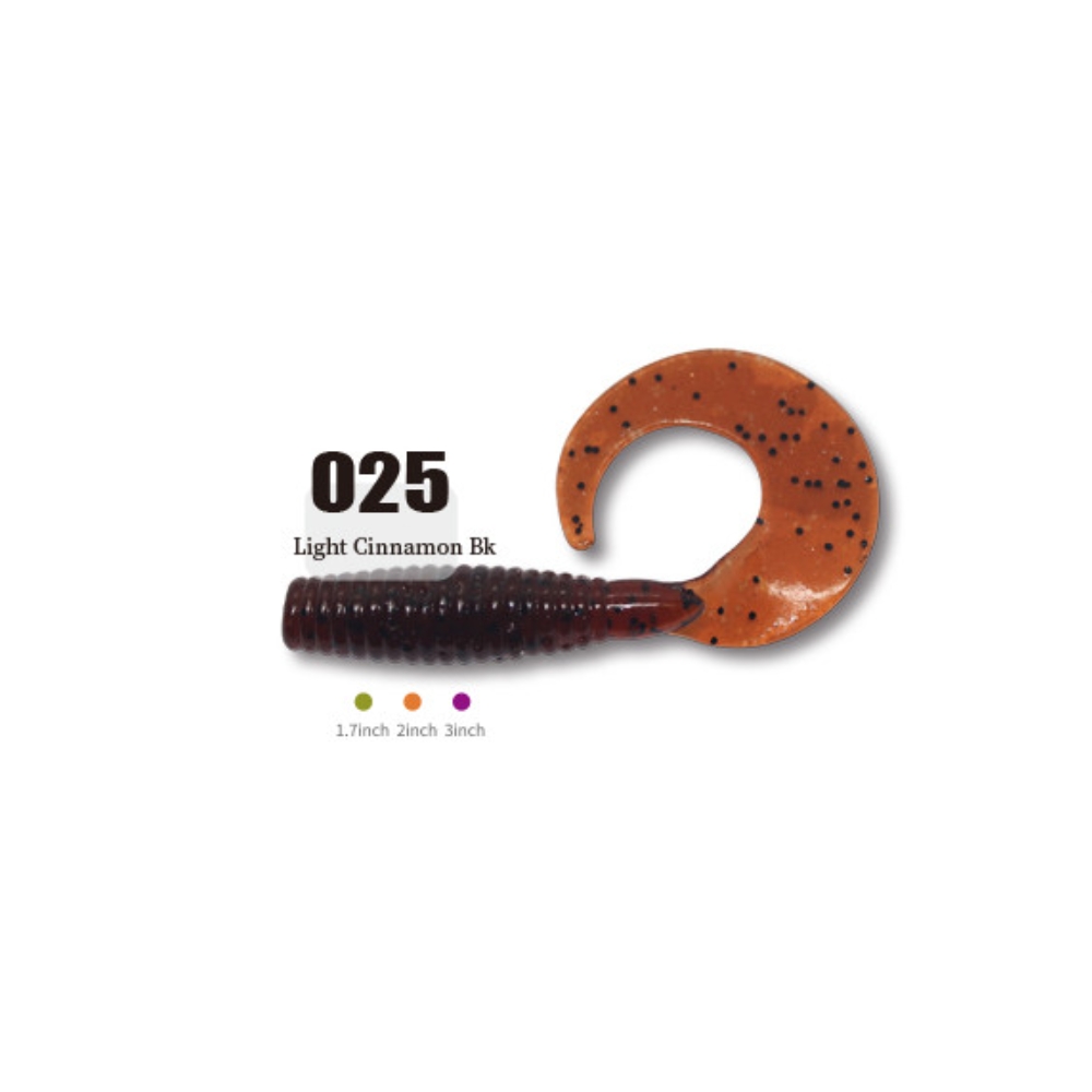 캣츠크로우 씨그럽 우럭웜 광어캐스팅 배스웜 025 라이트 시나몬 BK, 7.6cm(3인치) - 상세 이미지 2