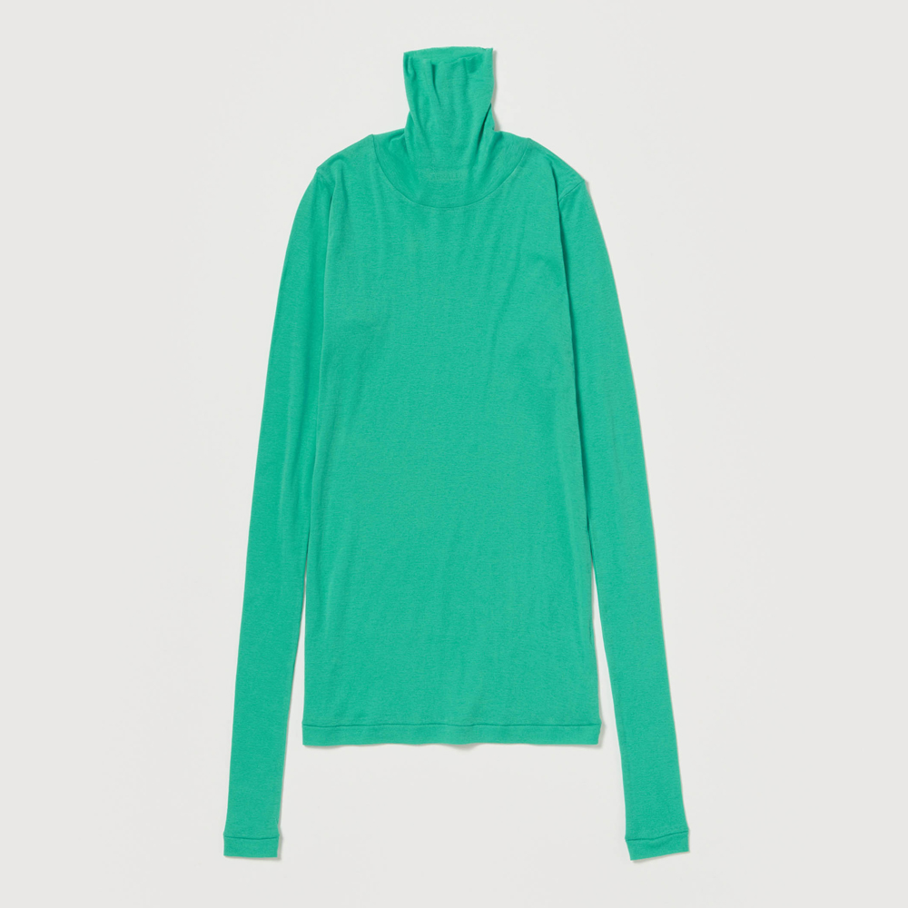 오라리 우먼즈 긴팔티 SUPER HIGH GAUGE SHEER RIB TURTLE NECK L/S TEE - 상세 이미지 2