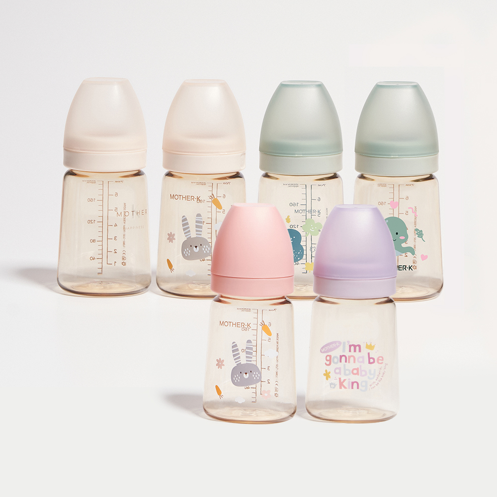 마더케이 신생아 PPSU 베이직젖병 180ml 트윈팩 노꼭지 배앓이방지 - 상품 이미지