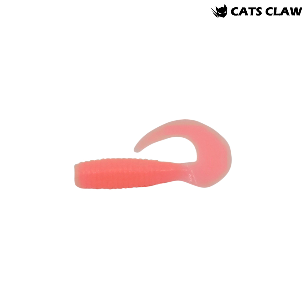 캣츠크로우 씨그럽 우럭웜 광어캐스팅 배스웜 037 핑크 글로우, 5cm(2인치) - 메인 이미지