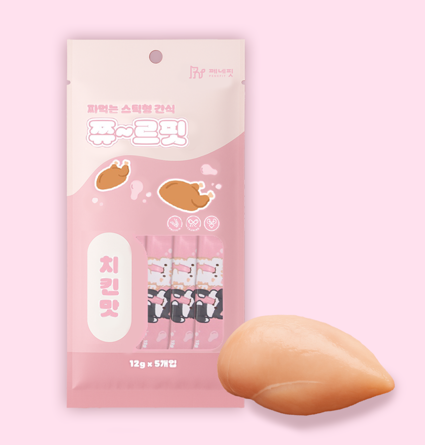 페네핏 짜먹는 고양이간식 츄르 5개입 참치 연어 닭 고양이 간식 기능성 스틱 캣 - 상세 이미지 4