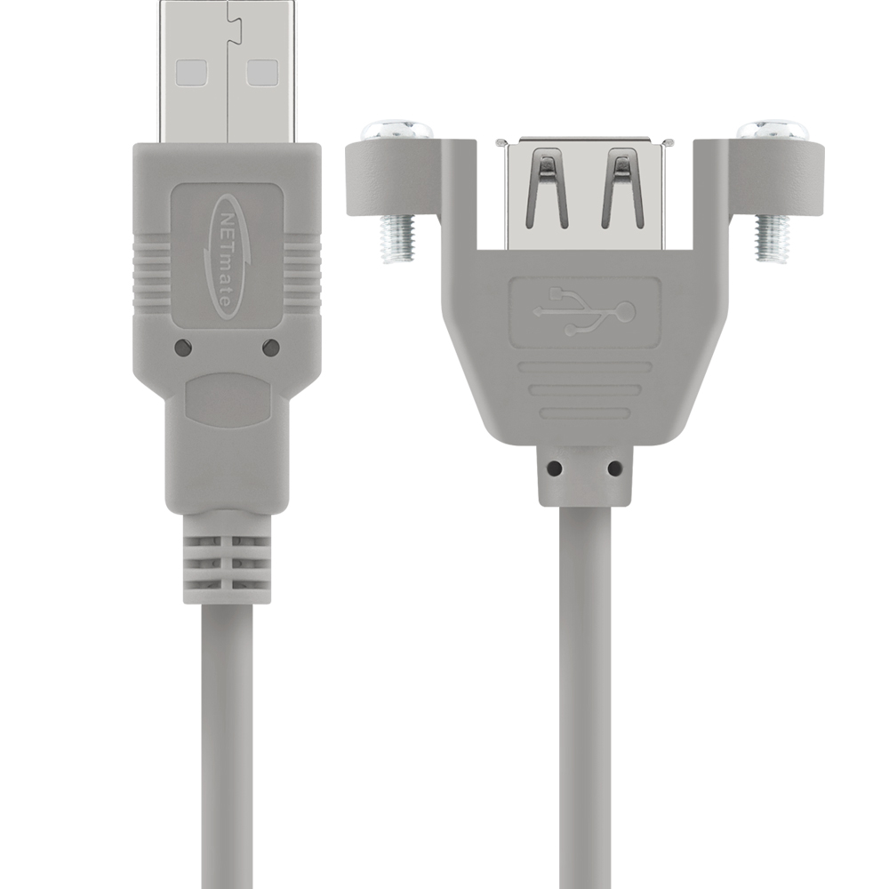 강원전자 넷메이트 USB2.0 판넬형 연장 케이블 1.5m (그레이) NMC-UF215SV - 상세 이미지 3