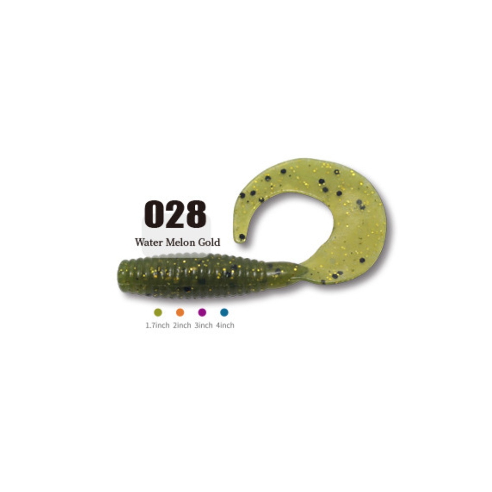 캣츠크로우 씨그럽 우럭웜 광어캐스팅 배스웜 028 워터멜론 골드, 7.6cm(3인치) - 상세 이미지 2