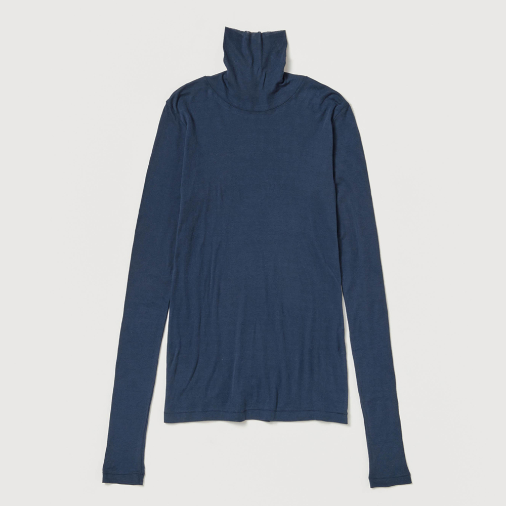 오라리 우먼즈 긴팔티 SUPER HIGH GAUGE SHEER RIB TURTLE NECK L/S TEE - 상세 이미지 5