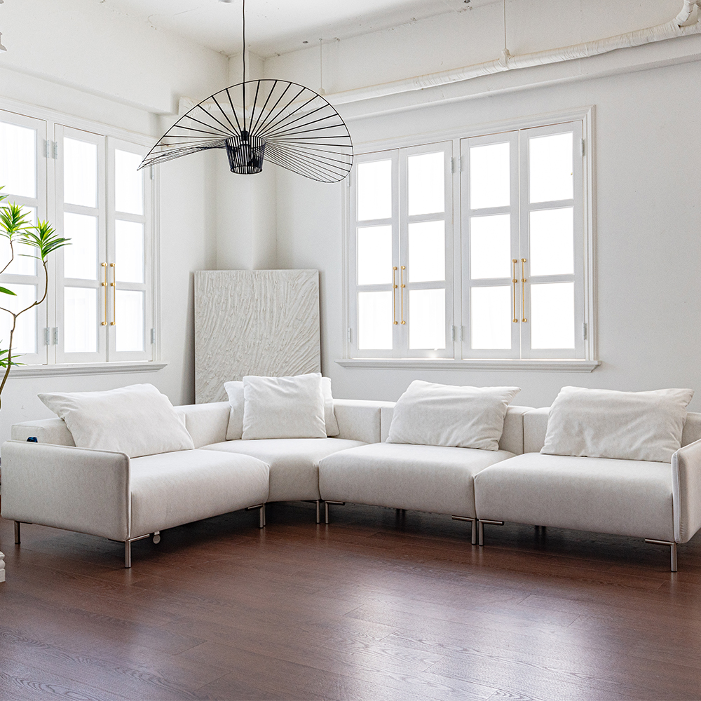 [프리덴소파] 니케 패브릭 코너 소파 5인용 5인 소파 신혼가구